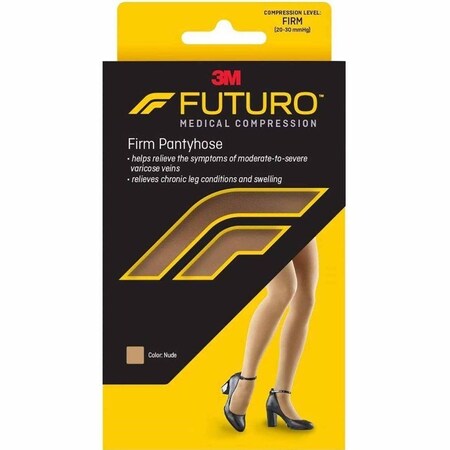 Futuro Compression Pantyhose Waist High Medium Beige Closed Toe, 71029EN
